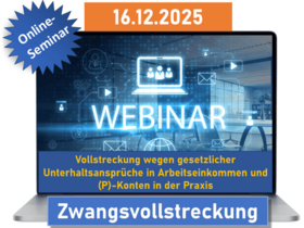 Vollstreckung wegen gesetzlicher Unterhaltsansprüche in Arbeitseinkommen und (P)-Konten in der Praxis