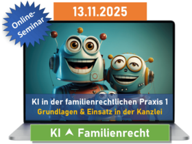 Beatrix Ruetten, KI in der familienrechtlichen Praxis (1) – Grundlagen und erste Anwendungen, 2,5h
