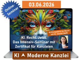 KI.Recht.Jetzt. Das Intensiv-Seminar mit Zertifikat für Juristinnen und Juristen
